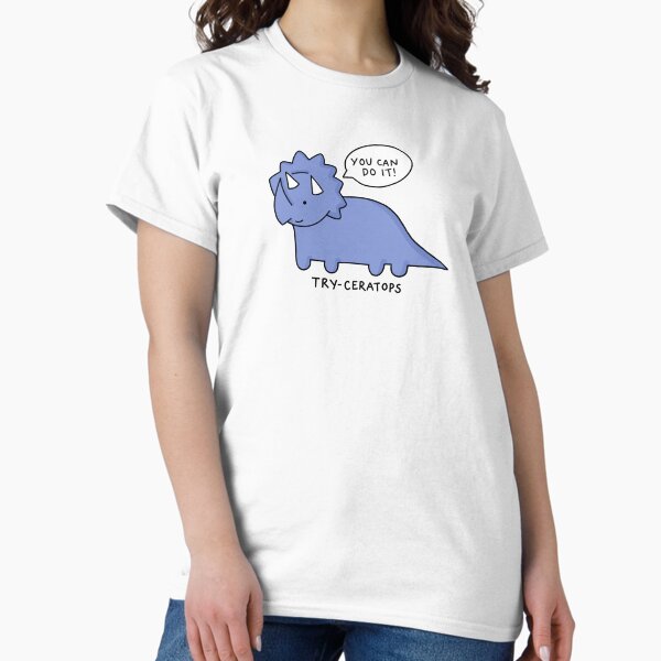 Vista previa del artículo con la obra «ilustración de 'try-ceratops'», diseñado y vendido por bloemsgallery.