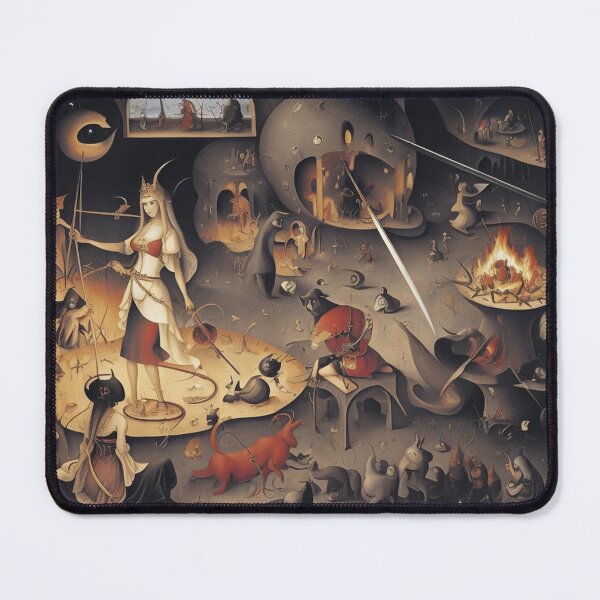 Item preview,   A twisted landscape in Hell with Demons and Fallen angels after Hieronymus Bosch designed and sold by Vintage Designs +.
