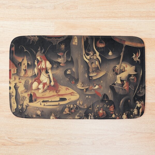 Item preview,  A twisted landscape in Hell with Demons and Fallen angels after Hieronymus Bosch designed and sold by Vintage Designs +.