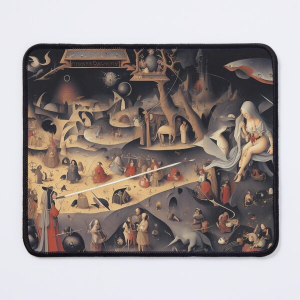 Item preview, A twisted landscape in Hell with Demons and Fallen angels after Hieronymus Bosch designed and sold by Vintage Designs +.