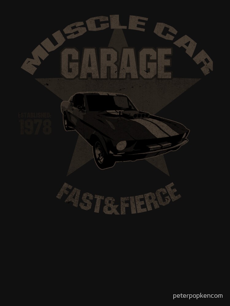Thumbnail 7 of 7, Classic T-Shirt, Grunge Muscle Car designed and sold by peterpopkencom.
