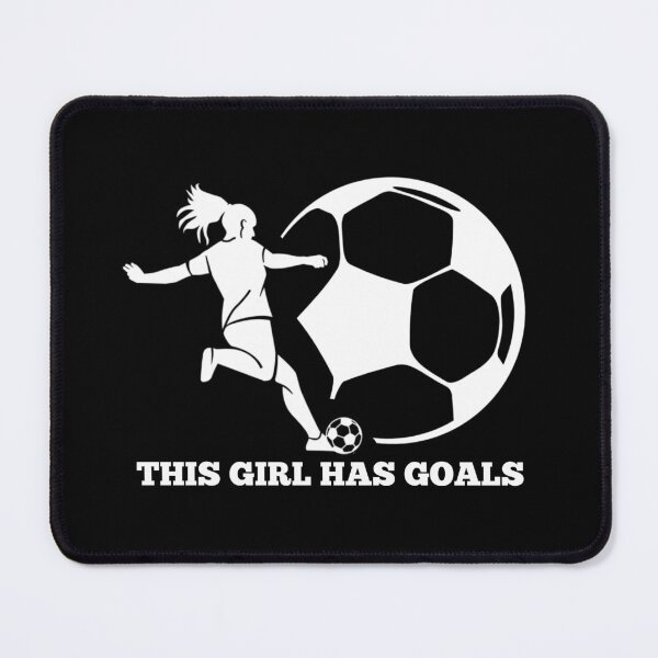 Item preview, Soccer girls / Female soccer player kicking girl silhouette white / this girl has goals designed and sold by portrait4you.