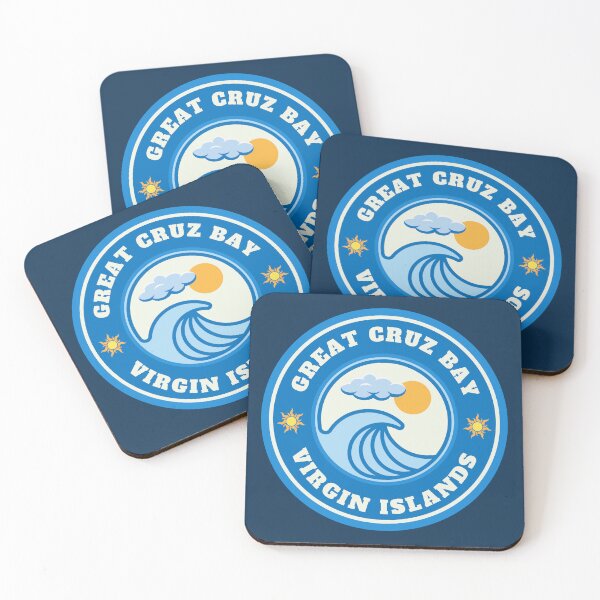 Item preview, Great Cruz Bay Beach St John Virgin Islands - Summer Destination Vintage Logo designed and sold by Vintage-TM.