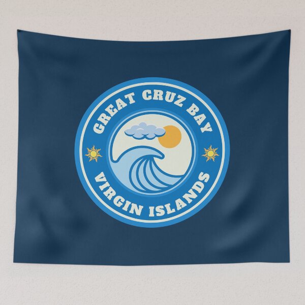 Item preview, Great Cruz Bay Beach St John Virgin Islands - Summer Destination Vintage Logo designed and sold by Vintage-TM.