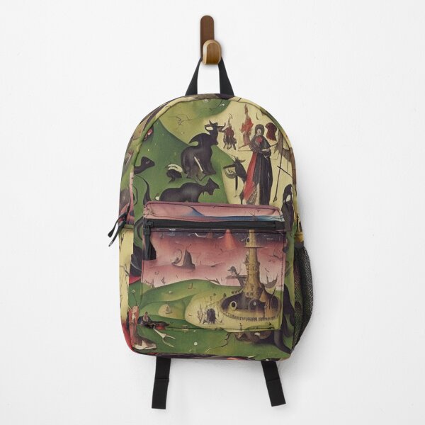 Item preview,  The Garden of Unearthly Pain Hellscape in Hell with Demons and Fallen angels after Hieronymus Bosch designed and sold by Vintage Designs +.