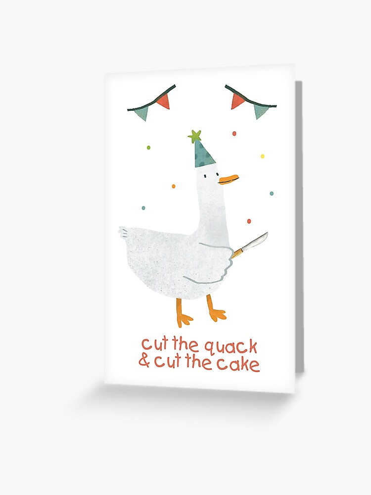 Thumbnail 1 of 2, Greeting Card, Birthday Duck designed and sold by chillaxcats.