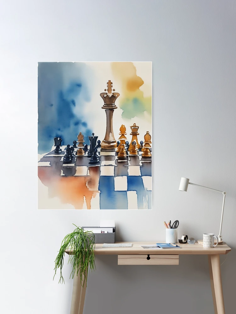 Falling Chess Pieces On The Chessboard Poster by Cavan Images - Fine Art  America