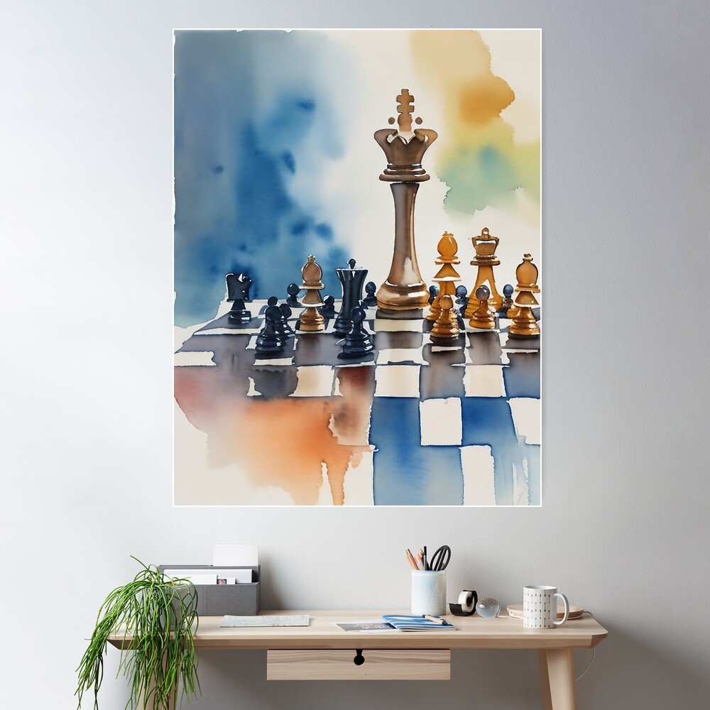 Chess Piece On Chess Board Poster by Ktsdesign - Fine Art America