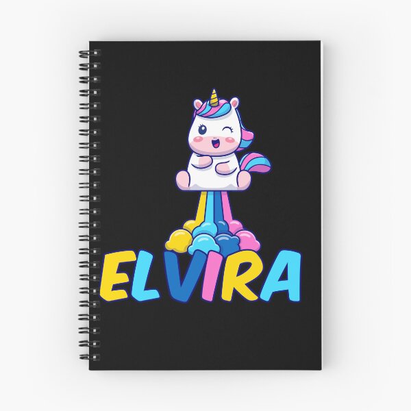 Item preview, Unicorn Poop Rainbow - Elvira Name Label (Black) designed and sold by NafilNafiz.