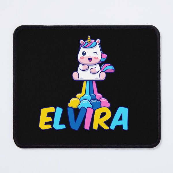 Item preview, Unicorn Poop Rainbow - Elvira Name Label (Black) designed and sold by NafilNafiz.