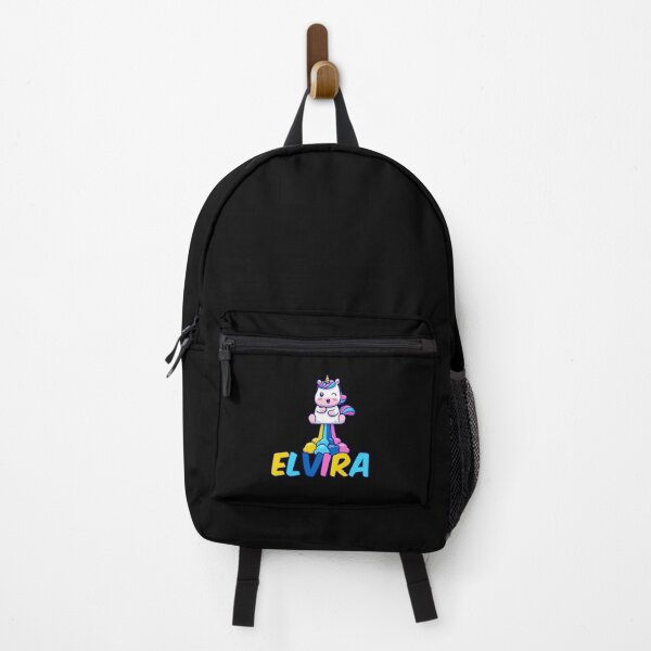 Item preview, Unicorn Poop Rainbow - Elvira Name Label (Black) designed and sold by NafilNafiz.