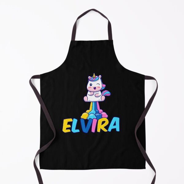 Item preview, Unicorn Poop Rainbow - Elvira Name Label (Black) designed and sold by NafilNafiz.