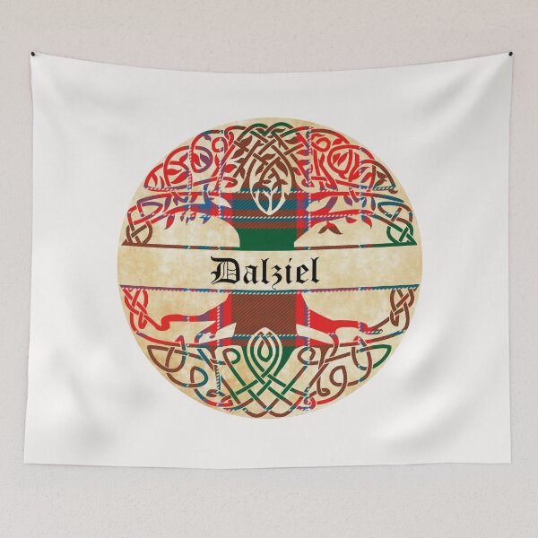 Item preview, Dalziel Tree of Life Clan Scottish Surname tartan designed and sold by BagTown Clans.