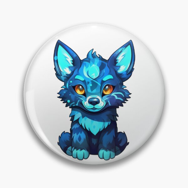 Item preview, Cute Blue Cyber Wolf designed and sold by DigiPunkStudio.