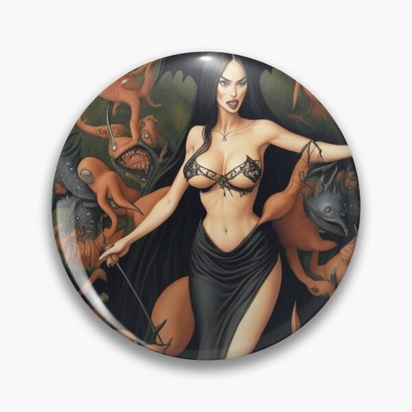Item preview,  A twisted landscape in Hell with Demons and Fallen angels at the Witches sabbath after Hieronymus Bosch designed and sold by Vintage Designs +.