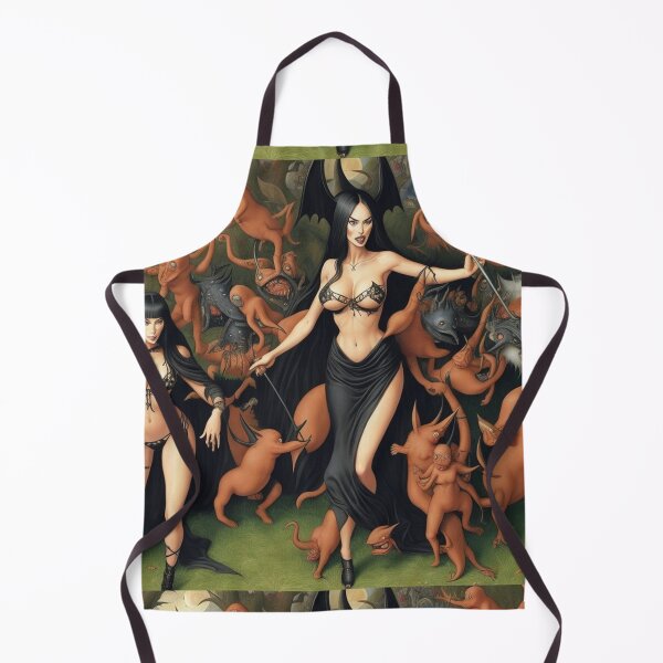 Item preview, A twisted landscape in Hell with Demons and Fallen angels at the Witches sabbath after Hieronymus Bosch designed and sold by Vintage Designs +.