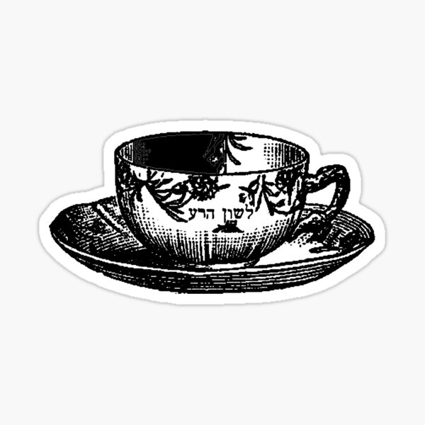 Item preview, TEA (Lashon Hara) magnets and stickers designed and sold by himmeledesign.