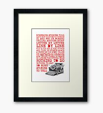 Tale of a Typewriter Framed Print