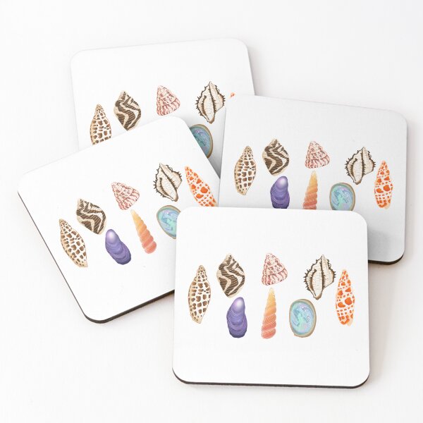 Item preview, Textured, patterned seashell pattern, white designed and sold by Naty Design Prague.