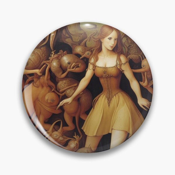 Item preview, A Pair of troubled witches betwixed Demons and Fallen angels at the Witches sabbath after Hieronymus Bosch designed and sold by Vintage Designs +.
