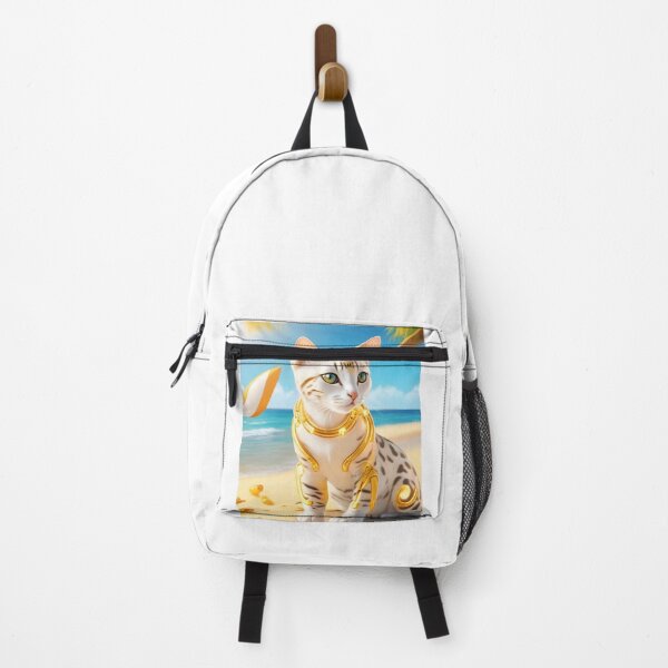 Item preview, Futuristic cyber cat is vacationing at the sea designed and sold by YuniaMiyu.