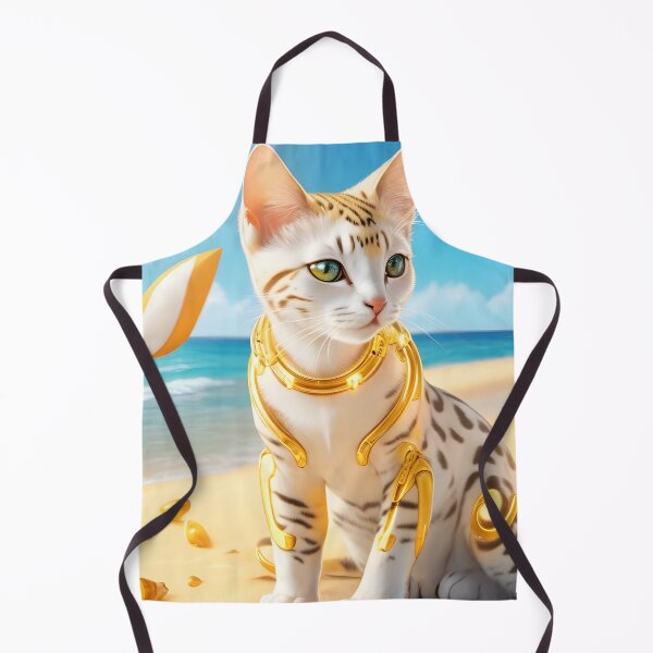 Item preview, Futuristic cyber cat is vacationing at the sea designed and sold by YuniaMiyu.