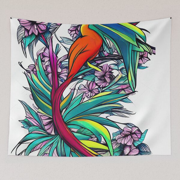 Item preview, Bird of Paradise, AI Art, Boho Botanical Art designed and sold by casaai.