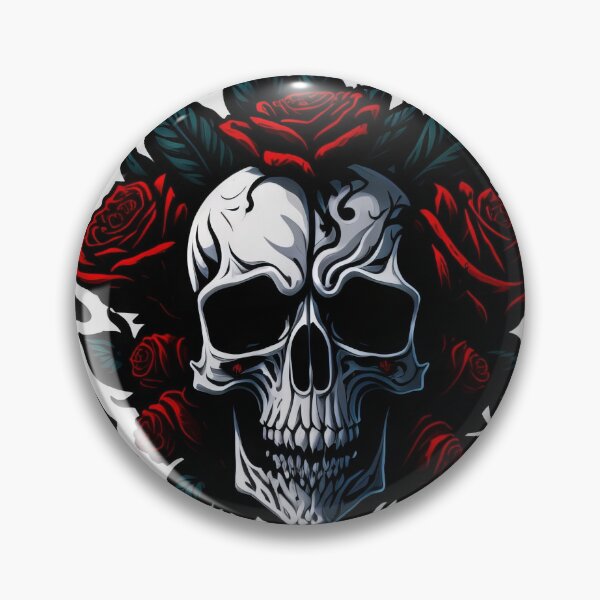 Item preview, Skulls and roses - love and death - sticker art designed and sold by ROBIN MACGREGOR.