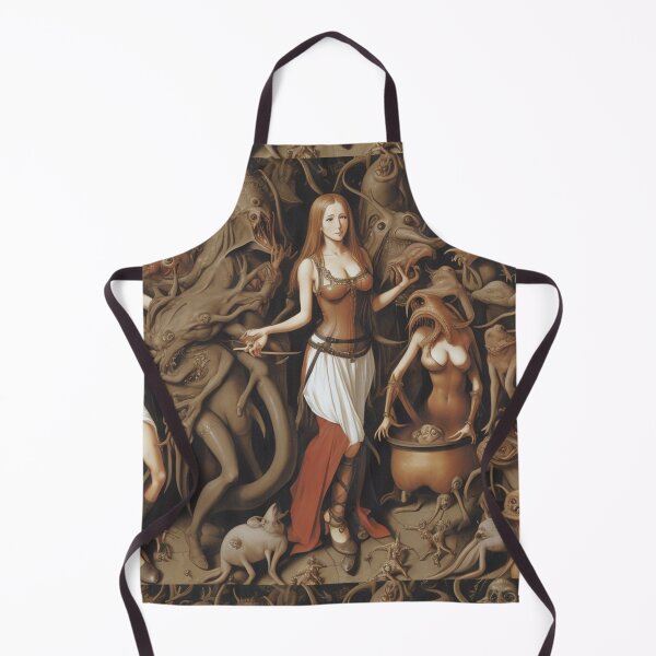 Item preview, A Pair of troubled witches betwixt Demons and Fallen angels at the Witches sabbath after Hieronymus Bosch designed and sold by Vintage Designs +.