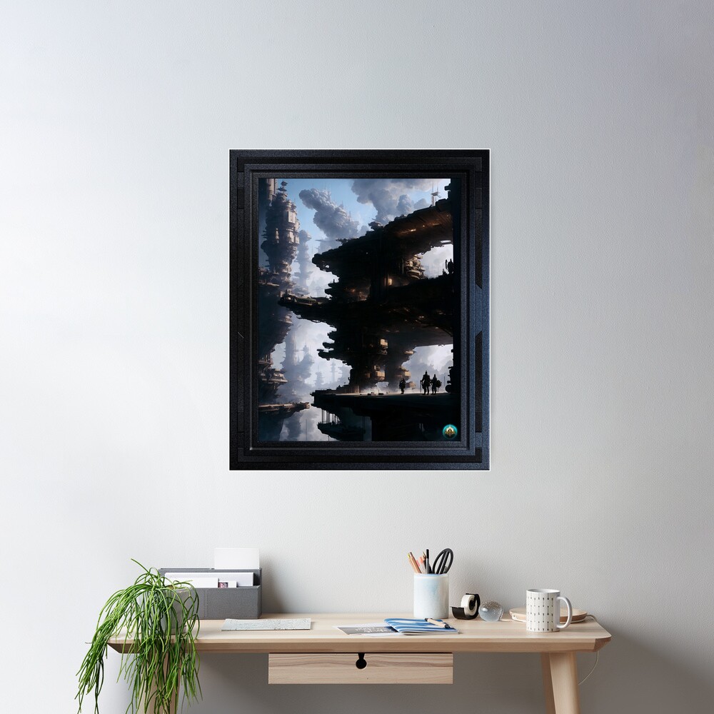 The Industrial World In The Tremulous Quadrant AI Concept Art by Xzendor7 Wall Decor Poster