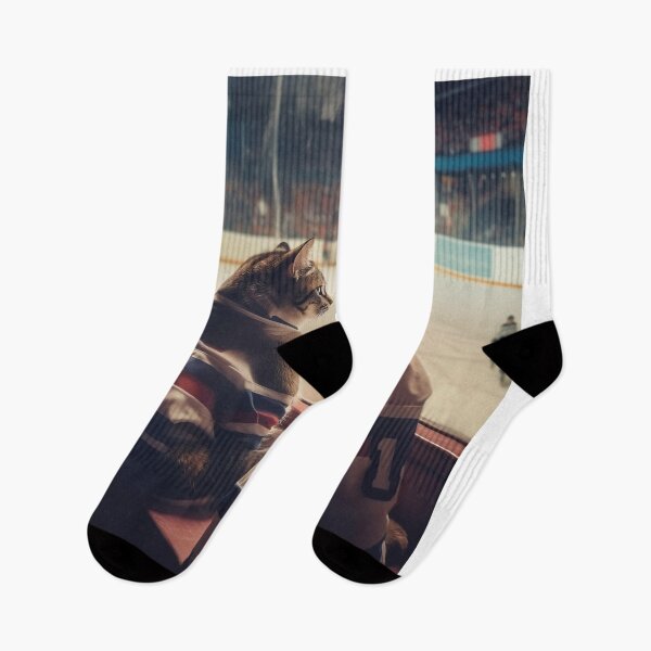 Item preview, Brother Cats are watching hockey team practice designed and sold by BDMeow.