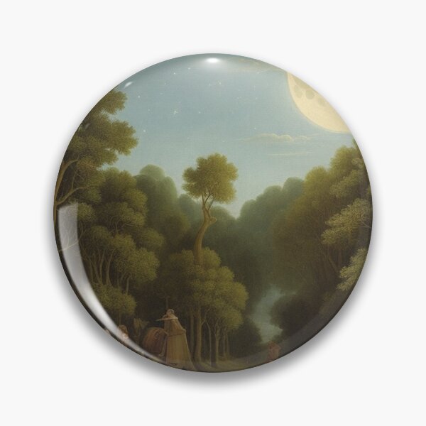 Item preview, A Woodland scene with full moon with Demons and Fallen angels at the Witches sabbath after Hieronymus Bosch designed and sold by Vintage Designs +.