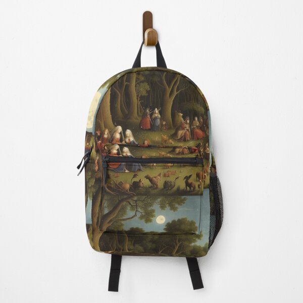 Item preview, A Woodland scene with full moon with Demons and Fallen angels at the Witches sabbath after Hieronymus Bosch designed and sold by Vintage Designs +.