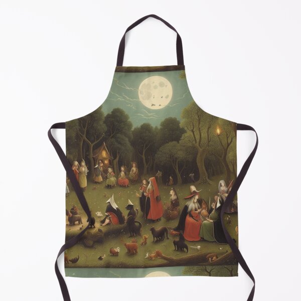 Item preview, A Woodland scene with full moon with Demons and Fallen angels at the Witches sabbath after Hieronymus Bosch designed and sold by Vintage Designs +.