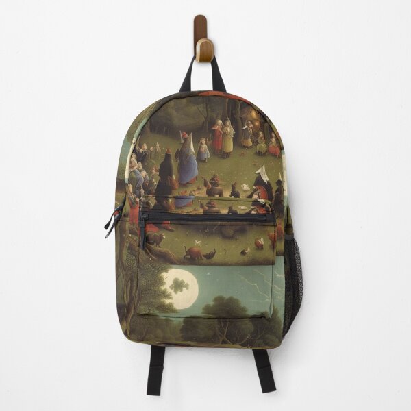 Item preview, A Woodland scene with full moon with Demons and Fallen angels at the Witches sabbath after Hieronymus Bosch designed and sold by Vintage Designs +.