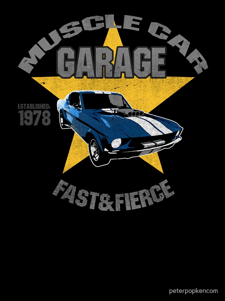 Thumbnail 7 of 7, Oversized T-Shirt, Yellow Muscle Car designed and sold by peterpopkencom.