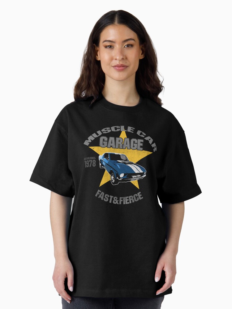 Thumbnail 1 of 7, Oversized T-Shirt, Yellow Muscle Car designed and sold by peterpopkencom.