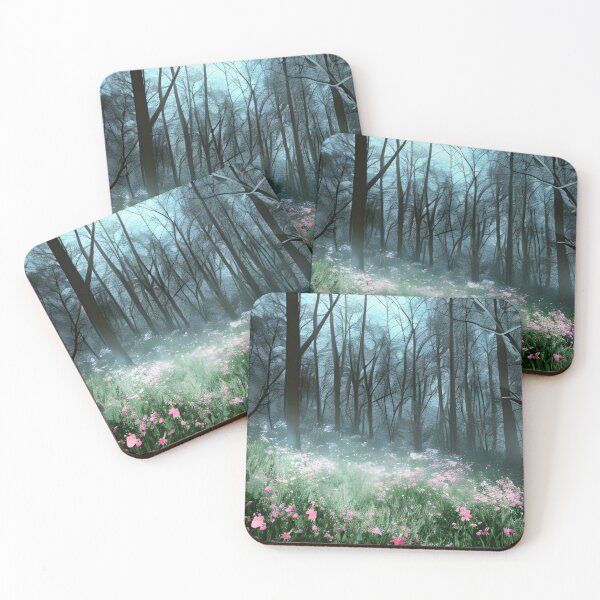 Item preview, Enchanted Bloom: A Haunting Pink Flowered Forest - Original and Unique Picture - Rare Find designed and sold by Bridie  OBrien.
