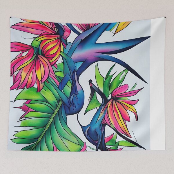 Item preview, Bird of Paradise, AI Art, Boho Botanical Art designed and sold by casaai.