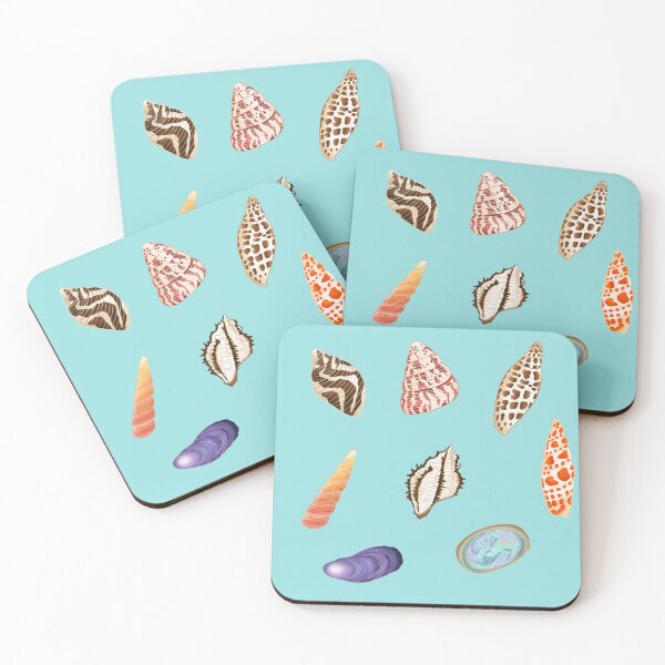Item preview, Textured, patterned seashell pattern, limpet blue designed and sold by Naty Design Prague.
