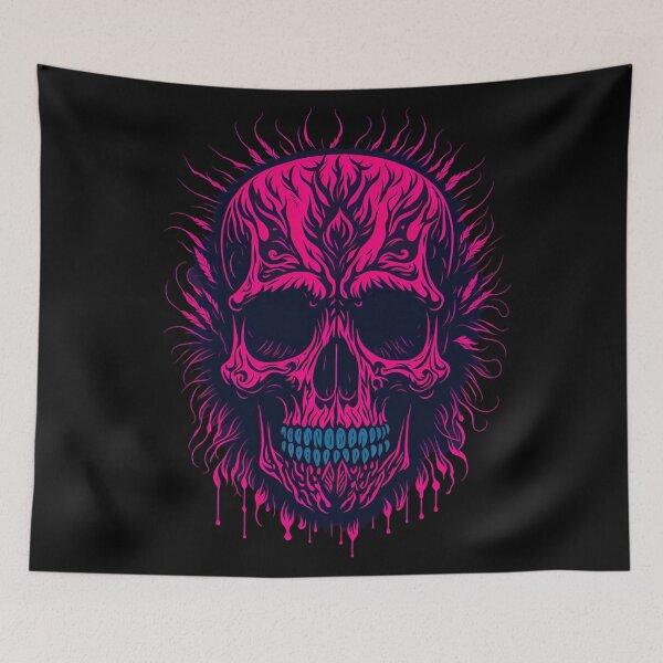 Item preview, colorful shamanic skull designed and sold by ZenStickConcept.