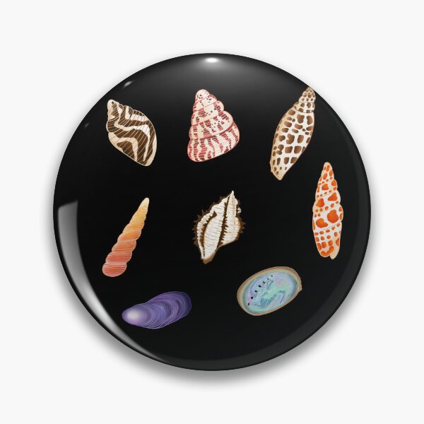 Artikelvorschau, Strukturiertes, gemustertes Muschelmuster, schwarz entworfen und verkauft von Naty Design Prague.