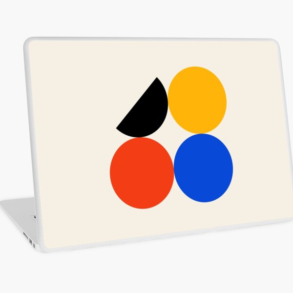 Item preview, Bauhaus Circles and Semicircle Red Blue Yellow Black designed and sold by ahumbleconcept.