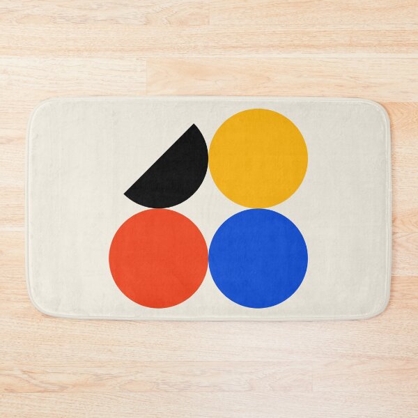 Item preview, Bauhaus Circles and Semicircle Red Blue Yellow Black designed and sold by ahumbleconcept.