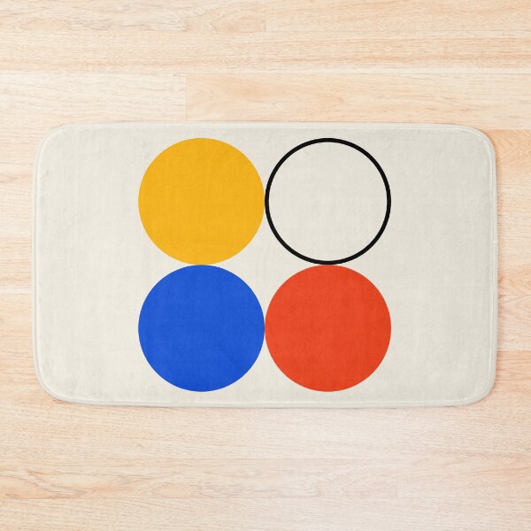 Item preview, Bauhaus Circles Red Blue Yellow Black designed and sold by ahumbleconcept.