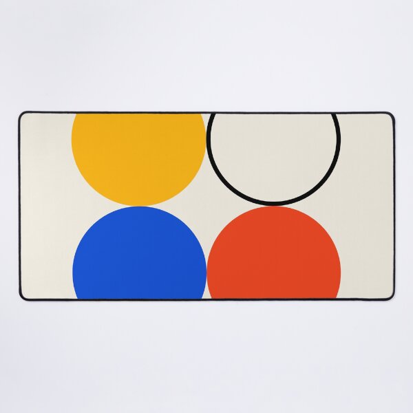 Item preview, Bauhaus Circles Red Blue Yellow Black designed and sold by ahumbleconcept.