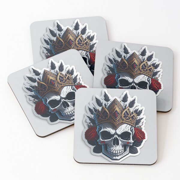 Item preview, Skulls and roses - love and death - sticker art designed and sold by ROBIN MACGREGOR.