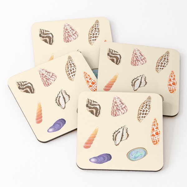 Item preview, Textured, patterned seashell pattern, white sand designed and sold by Naty Design Prague.