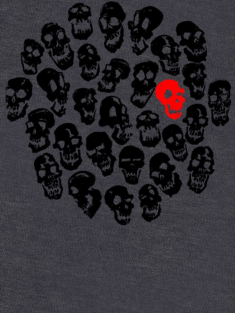 Thumbnail 7 of 7, Classic T-Shirt, Black on Black Skulls designed and sold by jasoncmeyer.