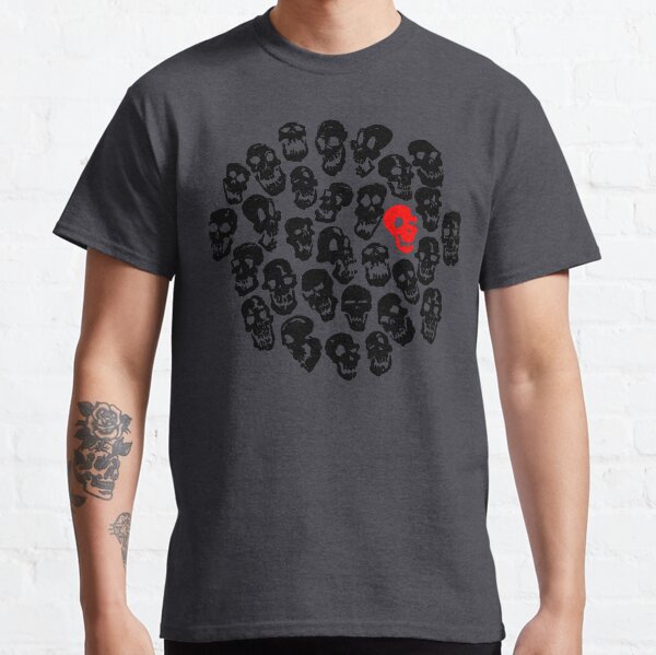 Black on Black Skulls Classic T-Shirt